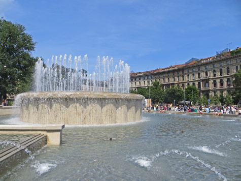 Castello Fountain in Milan Italy