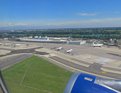 Linate Airport in Milan Italy