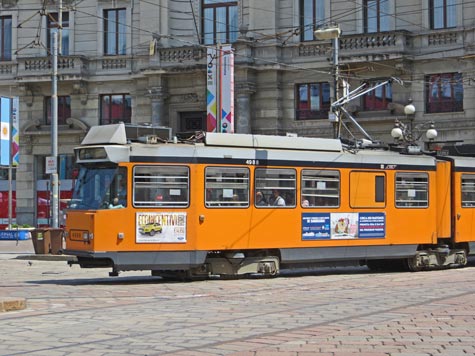 Tram in Milan Italy