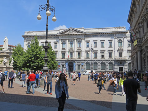 Piazza dela Scala in Milan Italy